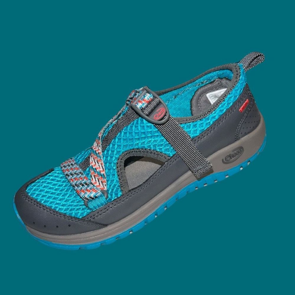 Kids Chaco Teal Gray Odyssey Sandals Size 2